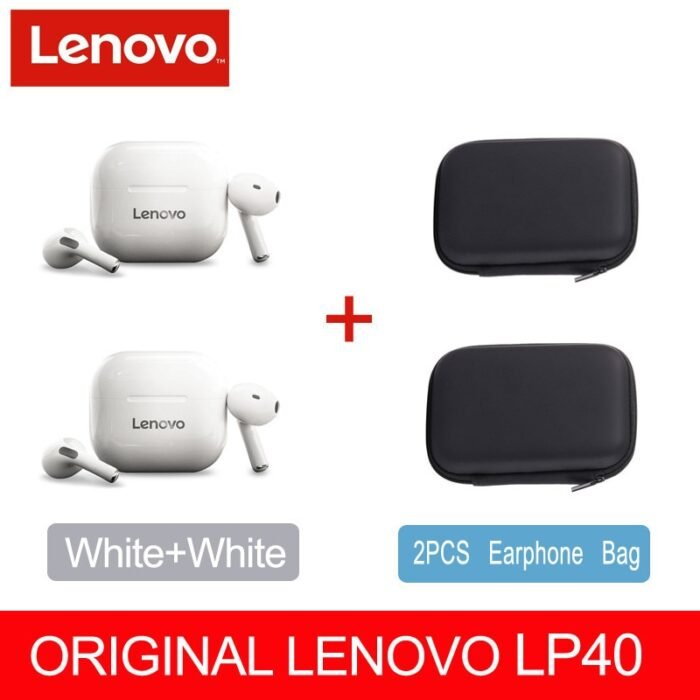 Fones de ouvido originais Lenovo LP40 Pro TWS sem fio Bluetooth 5.1 ideal para práticas de esporte, possui redução de ruído, fones de ouvido com controle de toque 500mAH 2022. Produto novo. - Image 22