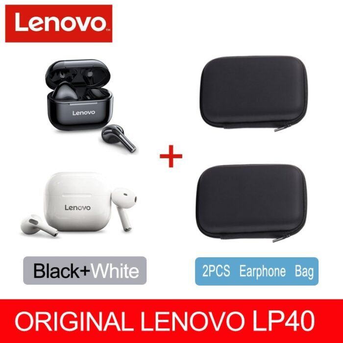 Fones de ouvido originais Lenovo LP40 Pro TWS sem fio Bluetooth 5.1 ideal para práticas de esporte, possui redução de ruído, fones de ouvido com controle de toque 500mAH 2022. Produto novo. - Image 15