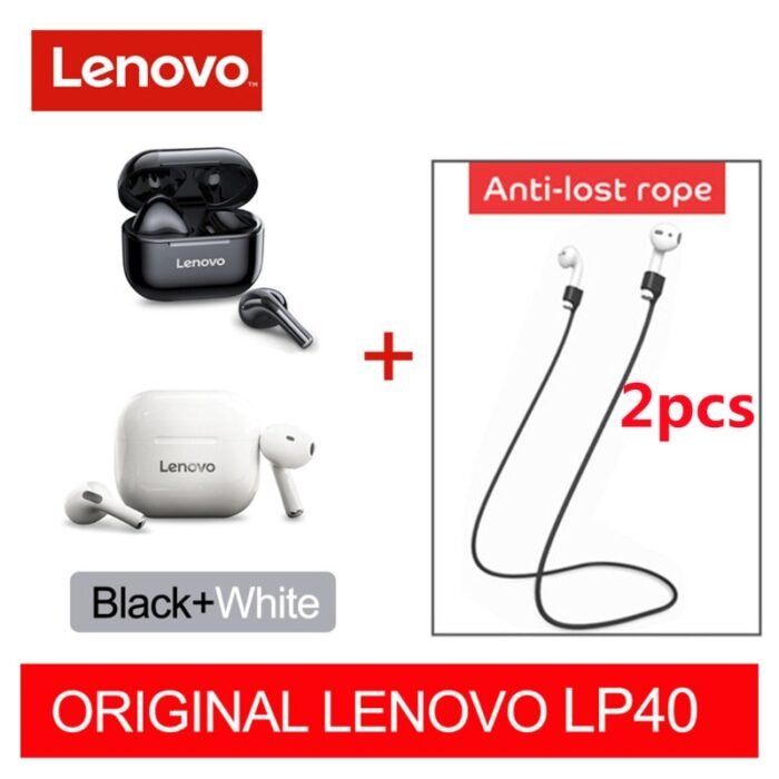 Fones de ouvido originais Lenovo LP40 Pro TWS sem fio Bluetooth 5.1 ideal para práticas de esporte, possui redução de ruído, fones de ouvido com controle de toque 500mAH 2022. Produto novo. - Image 4