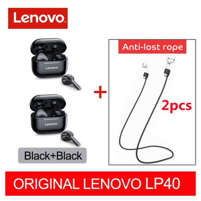 Fones de ouvido originais Lenovo LP40 Pro TWS sem fio Bluetooth 5.1 ideal para práticas de esporte, possui redução de ruído, fones de ouvido com controle de toque 500mAH 2022. Produto novo. - Image 12