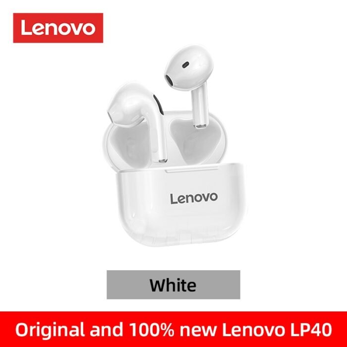 Fones de ouvido originais Lenovo LP40 Pro TWS sem fio Bluetooth 5.1 ideal para práticas de esporte, possui redução de ruído, fones de ouvido com controle de toque 500mAH 2022. Produto novo. - Image 24