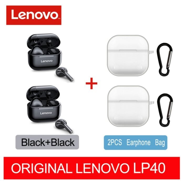 Fones de ouvido originais Lenovo LP40 Pro TWS sem fio Bluetooth 5.1 ideal para práticas de esporte, possui redução de ruído, fones de ouvido com controle de toque 500mAH 2022. Produto novo. - Image 20