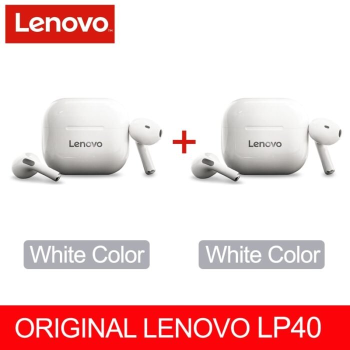 Fones de ouvido originais Lenovo LP40 Pro TWS sem fio Bluetooth 5.1 ideal para práticas de esporte, possui redução de ruído, fones de ouvido com controle de toque 500mAH 2022. Produto novo. - Image 5