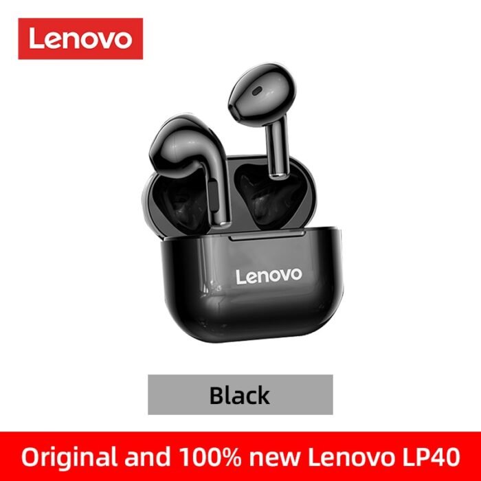 Fones de ouvido originais Lenovo LP40 Pro TWS sem fio Bluetooth 5.1 ideal para práticas de esporte, possui redução de ruído, fones de ouvido com controle de toque 500mAH 2022. Produto novo. - Image 2