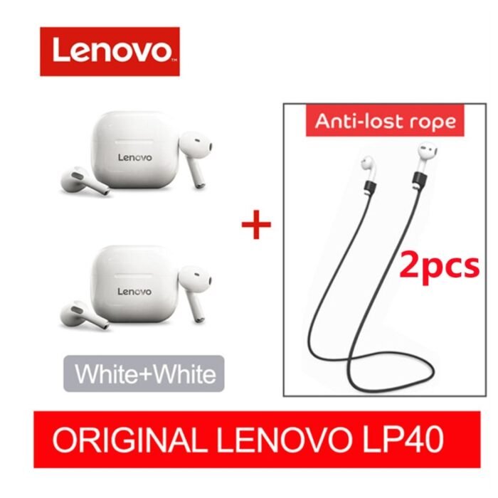 Fones de ouvido originais Lenovo LP40 Pro TWS sem fio Bluetooth 5.1 ideal para práticas de esporte, possui redução de ruído, fones de ouvido com controle de toque 500mAH 2022. Produto novo. - Image 9