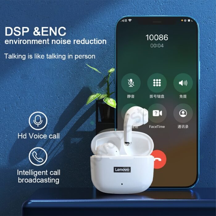 Fones de ouvido originais Lenovo LP40 Pro TWS sem fio Bluetooth 5.1 ideal para práticas de esporte, possui redução de ruído, fones de ouvido com controle de toque 500mAH 2022. Produto novo. - Image 23