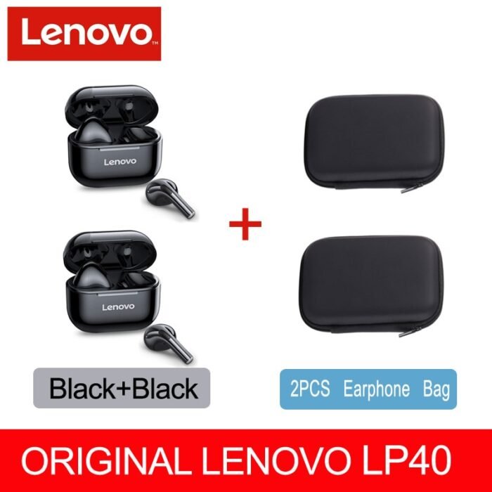 Fones de ouvido originais Lenovo LP40 Pro TWS sem fio Bluetooth 5.1 ideal para práticas de esporte, possui redução de ruído, fones de ouvido com controle de toque 500mAH 2022. Produto novo. - Image 25