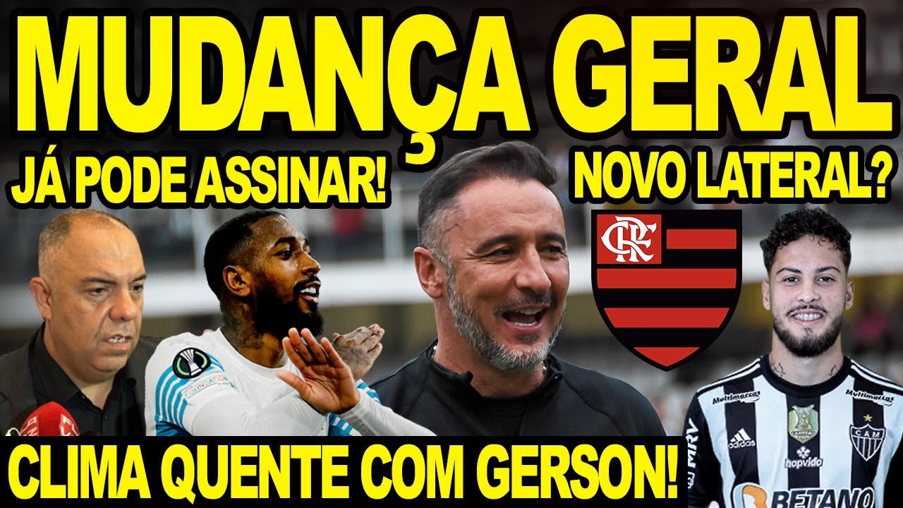 MUDANÇA GERAL NO FLAMENGO! CLIMA QUENTE COM GERSON! GUGA OFERECIDO AO MENGÃO! VITOR PEREIRA LIBERADO