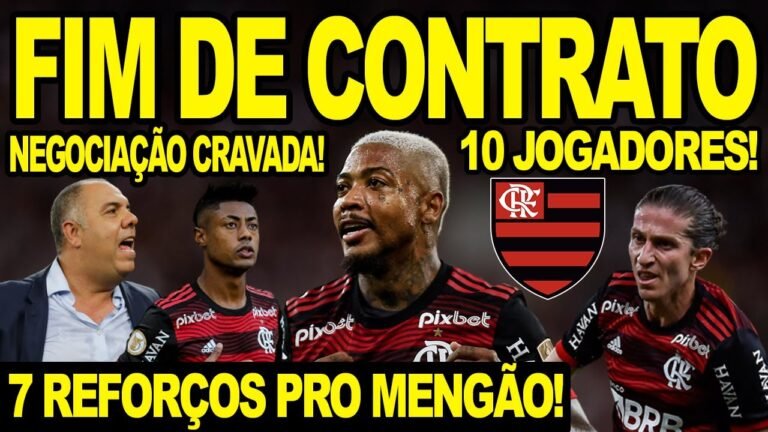 FLAMENGO TEM 10 JOGADORES EM FINAL DE CONTRATO! NEGOCIAÇÃO DO MENGÃO COM LATERAL! 7 REFORÇOS! E+