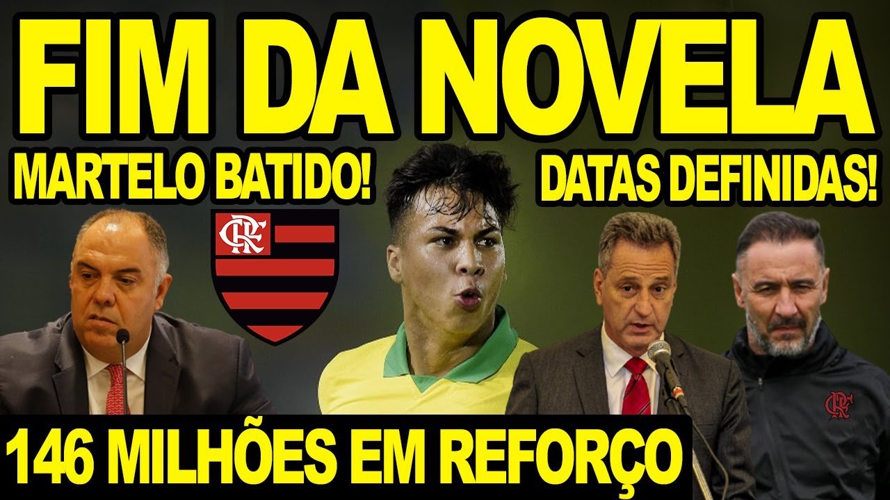 FIM DA NOVELA KAIO JORGE NO FLAMENGO! MARTELO BATIDO NO MENGÃO! DATAS DEFINIDAS! 146 MILHÕES E+